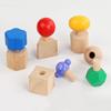 Wooden Nuts and Bolts Staking Toy Tightening Screw Insert Blocks for 2 3 4 5 Years Old Kids