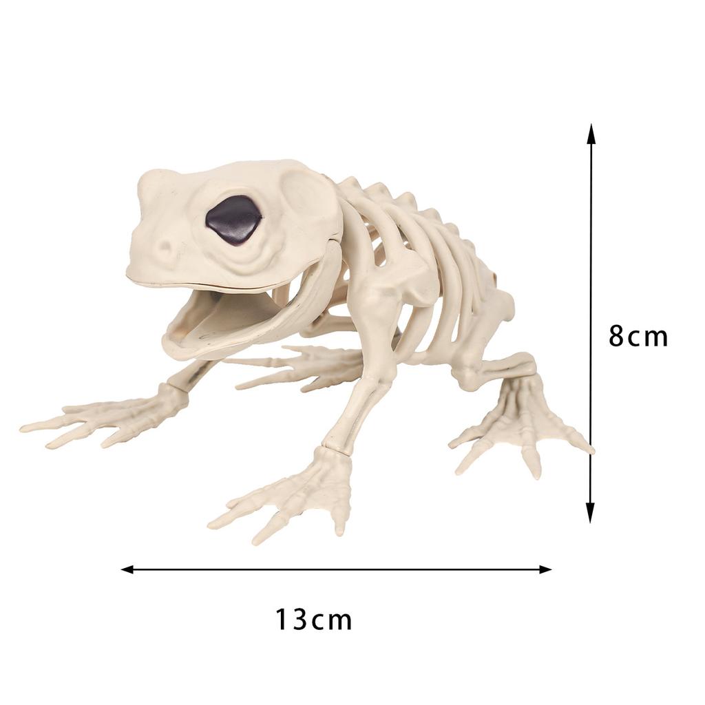 Halloween Dog Skeleton Props Simulated Animal Models Skeleton Frog Crow Skeleton Indoor Outdoor Garden Halloween Figurine