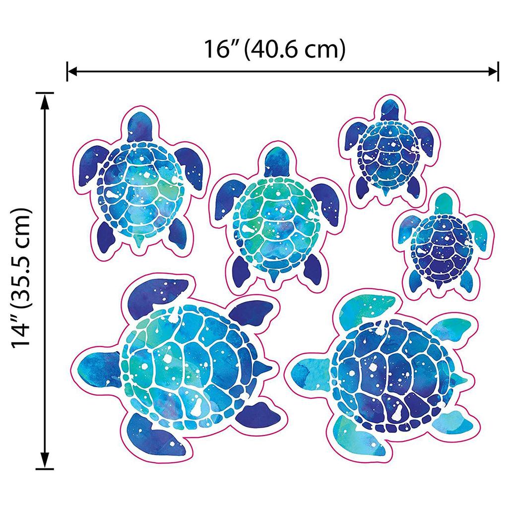12Pcs/2set Sea Turtle Wall Stickers Vinyl Underwater Ocean Waterproof Wall Decals Home Bedroom Decoration DIY Accessories
