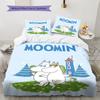 Moomin Pattern Bedding Home Decoration Birthday Gift ( 1 duvet cover + 2 pillowcase, without core),fan merchandise.