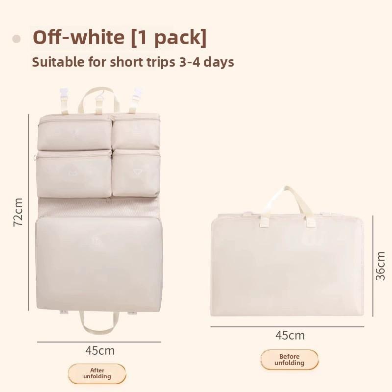 

7in1 Laundry Organizer Bag With Nordic Design For Travel Packing Special Characters Included бежевый