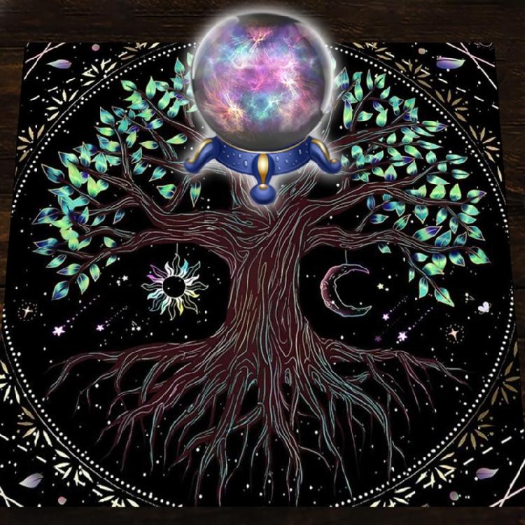 Telo per Tavolo Altaro Tarocchi Astrologici Tappetini per Giochi da Tavolo Tavola Altaro per Divinazioni