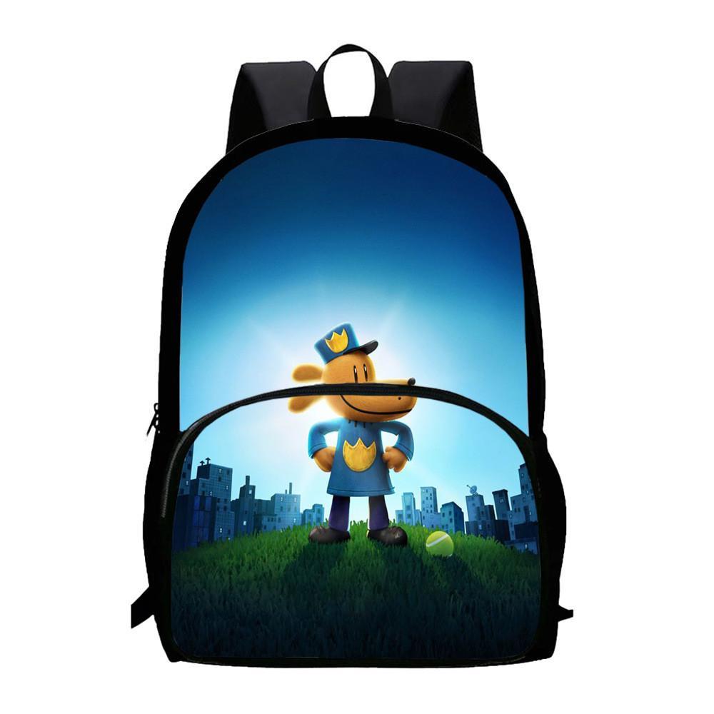 

Capacity Large Childrens Backpack With Cartoon Dog Man Print Design Daily For красный