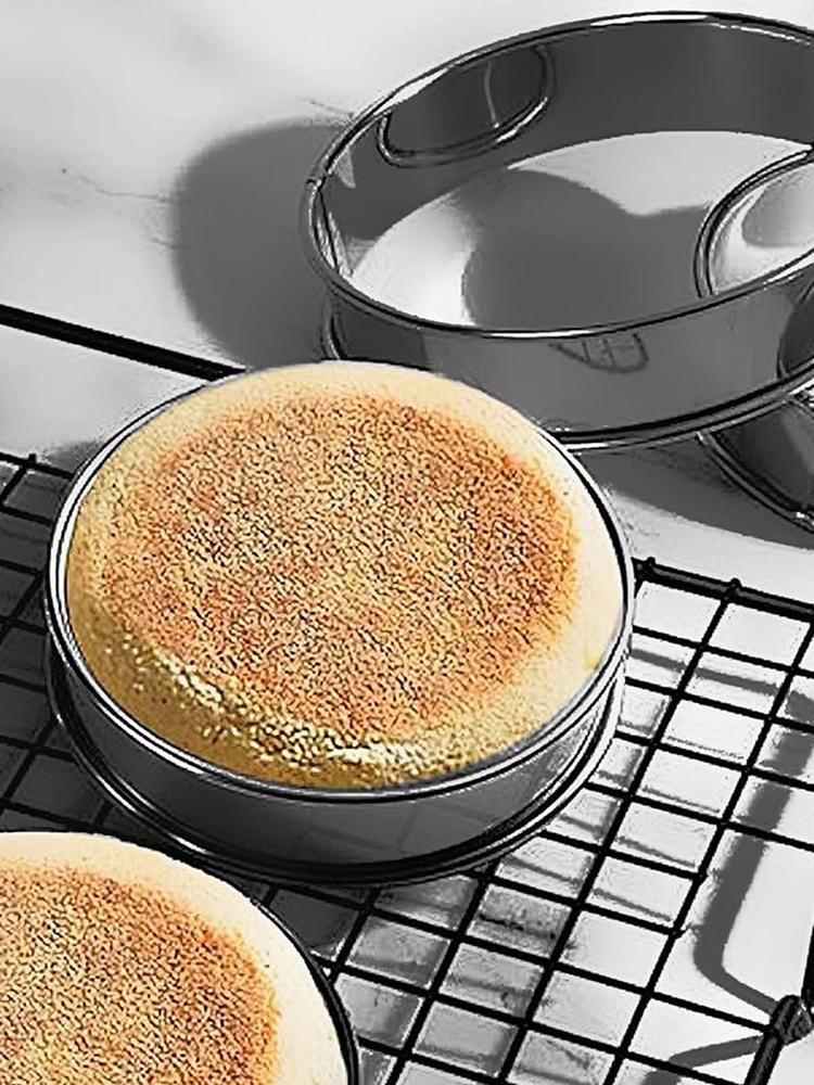 Doppelt gebördelter Tatin-Ring Edelstahl Rund Mousseform Tarteform Für Französische Crêpes Kekse