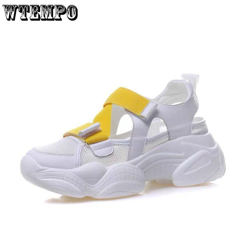 

WTEMPO женские летние кроссовки уличная спортивная обувь повседневные кроссовки дышащие полые неуклюжие кроссовки