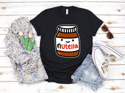 26 Słodka Czekolada Nutella 3 4 Koszulka Damska z Krótkim Rękawem T2044 Koszulka Unisex