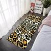 Doormat Flannel Floor Mat Leopard Grain Indoor Foot Rug Bedside Mats Kitchen Corridor Water Absorbent Carpet Ideal Balcony Decor