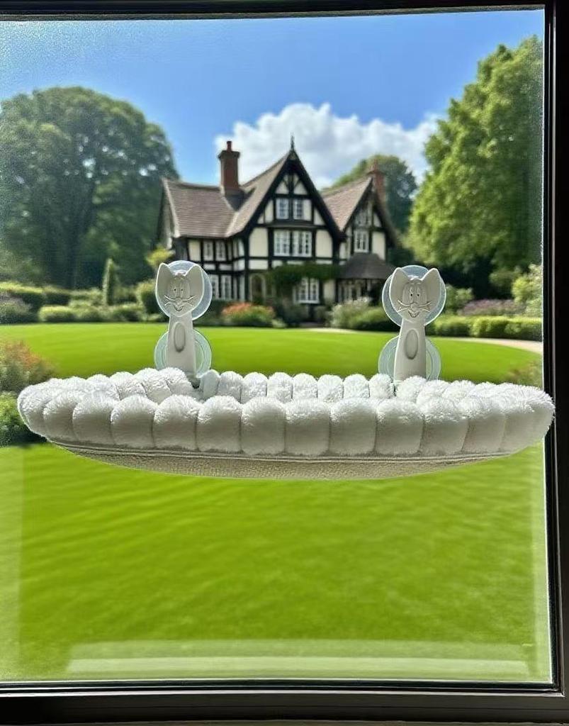 Cat Hammock Kitten Bed for Window Sill Sunbathing with Suction Cup