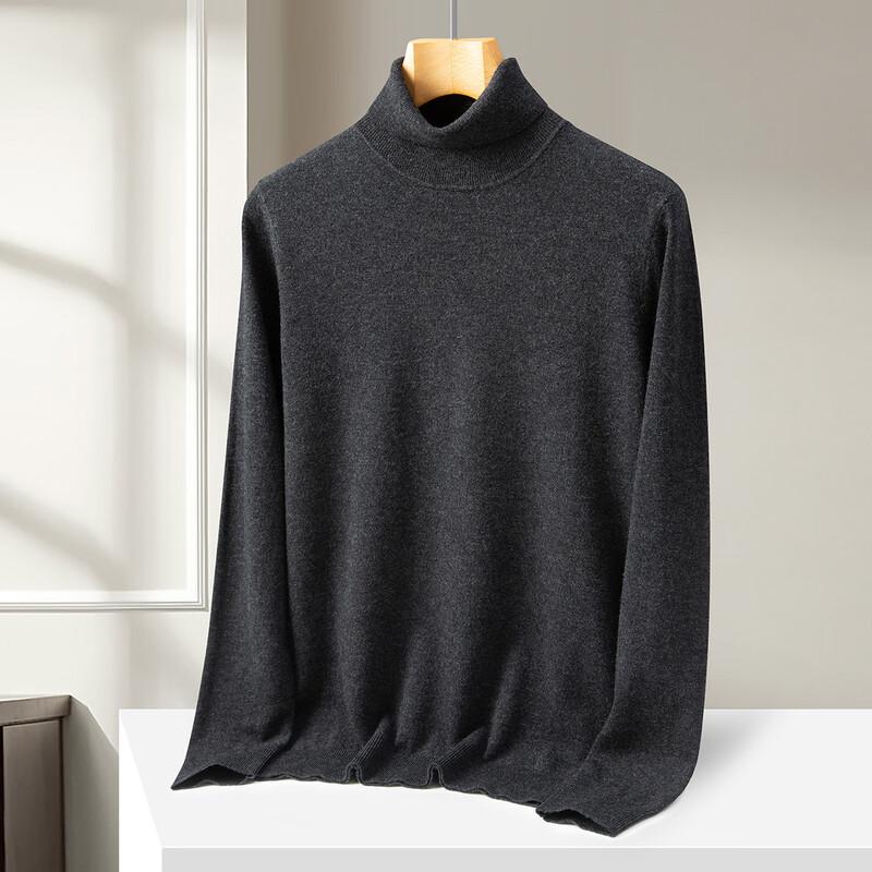 SNOWFLYING Мужской свитер с высоким воротником из 100% шерсти мериноса 3XL