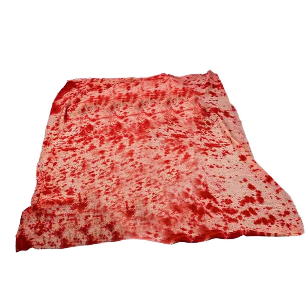 Halloween Creepy Cloth Bloody Table Cover Tablecloth Spooky Fabric Cloth for Haunted House Party Supplies Yard Wall Entryway