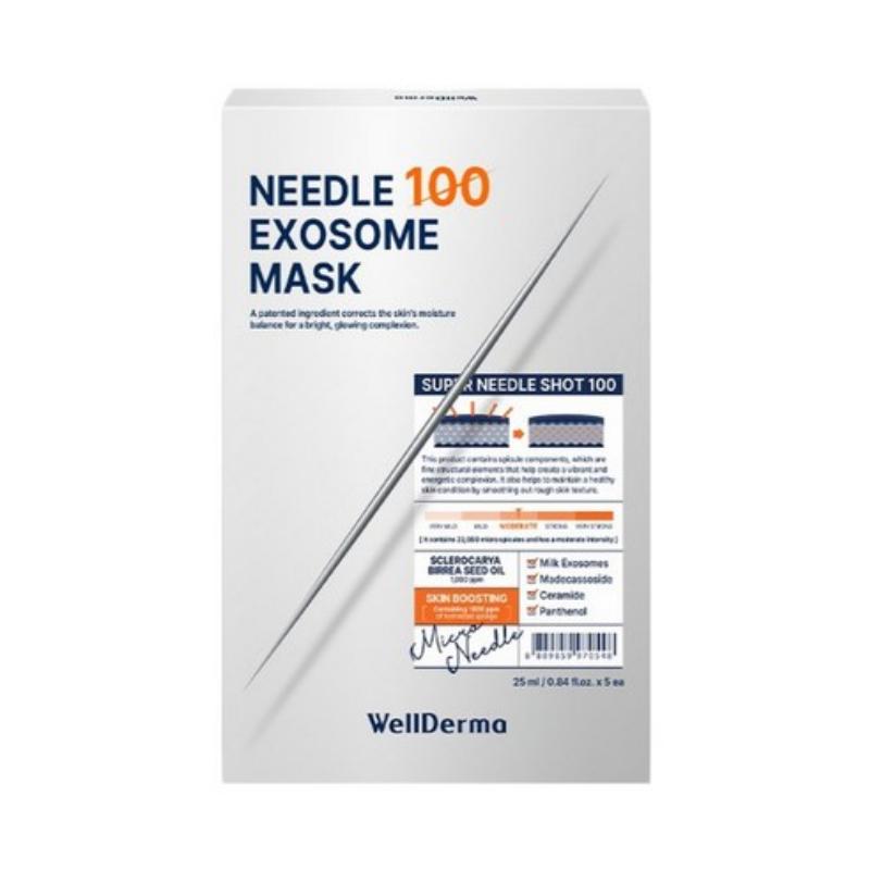 WellDerma needle100 exosome masks 25g×5 sheets