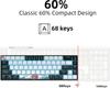 68 Keys 60% Mechanical Gaming Keyboard Hot Swappable Blue Switch Ice Blue Backlight Detachable USB-C Cable For Windows Mac Linux
