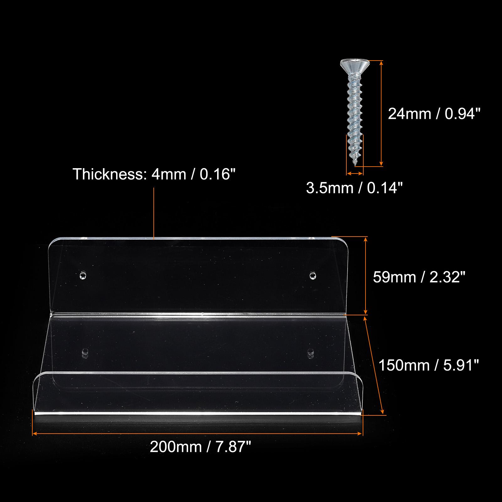 

Акриловая плавающая полка 7,87 x 5,91 дюйма, настенные плавающие полки для украшения стен ванной комнаты, прозрачная