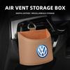 WET1 Car Air Vent Pocket Storage Box Nappa Leather Vent Hanging Organizer For Volkswagen VW Golf 4 5 6 7 Polo Jetta Sagitar Magotan