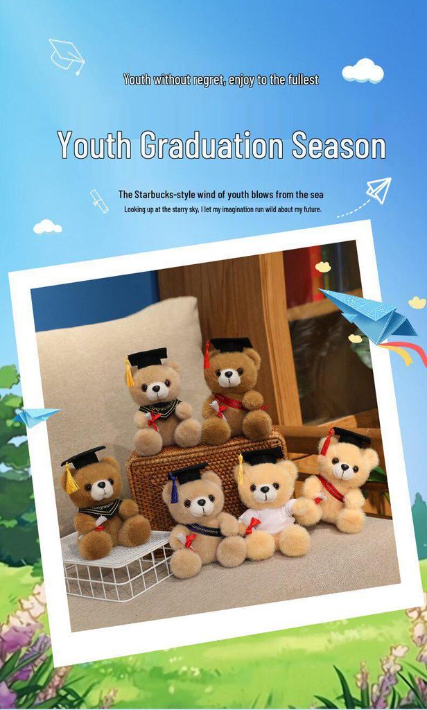 Graduation Gift Bear for Students: Doctoral, Master's, University, Kindergarten