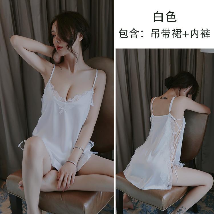 

Сексуальный соблазн кружевной бюстгальтер с бретельками сбоку костюм домашняя ночная рубашка One Size (80-60kg)