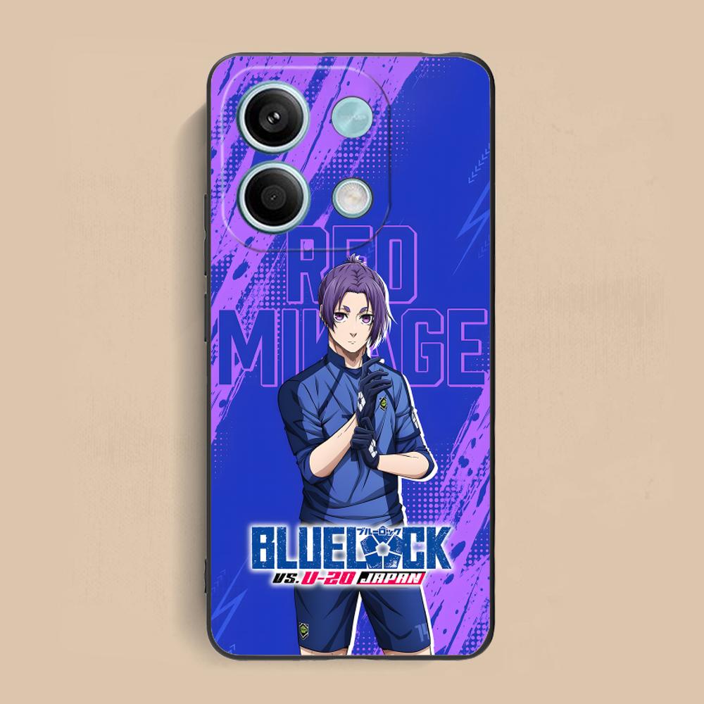 

Blue Lock Reo Mikage Matte TPU Mobile Phone Case for Xiaomi Redmi 15 14 13 12 A5 3 2 1 C Plus 4G 5G Colorful Printing Cover Redmi A1+