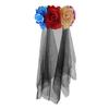 Halloween Floral Veil Headbands Mesh Lace for Women Cosplay Carnival Hair Props