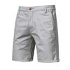 European and American Men's Cotton Slim Fit Shorts in Solid Colors for Summer Casual Wear