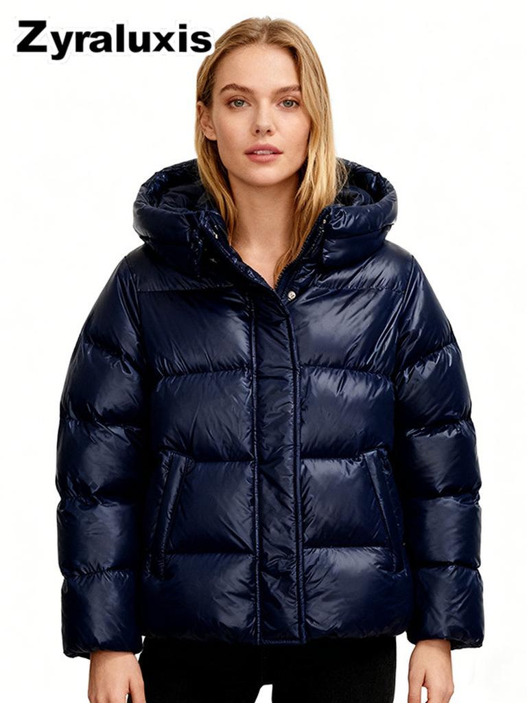 Warm Winter Coat for Women Fleece Hooded Jacket Thick Warm Cotton Outerwear