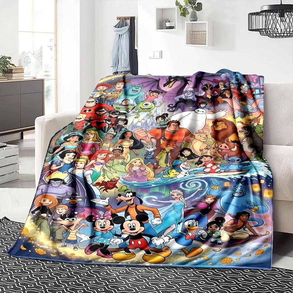 Cat Family Portrait Flannel blanket, soft and warm, suitable for beds and sofas, all seasons, portable travel blanket. 073095