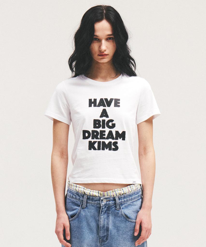 Kimseupeulesikoteunmakes (Unisex) Big Dream Tee White(Black)
