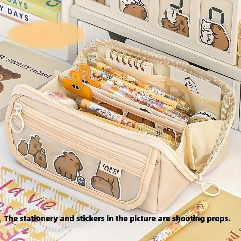 Large Capacity Pencil Case, Multi-layer Stationery Bag, Desktop Stationery Storage Bag, Large Capacity Stationery Box, Handheld