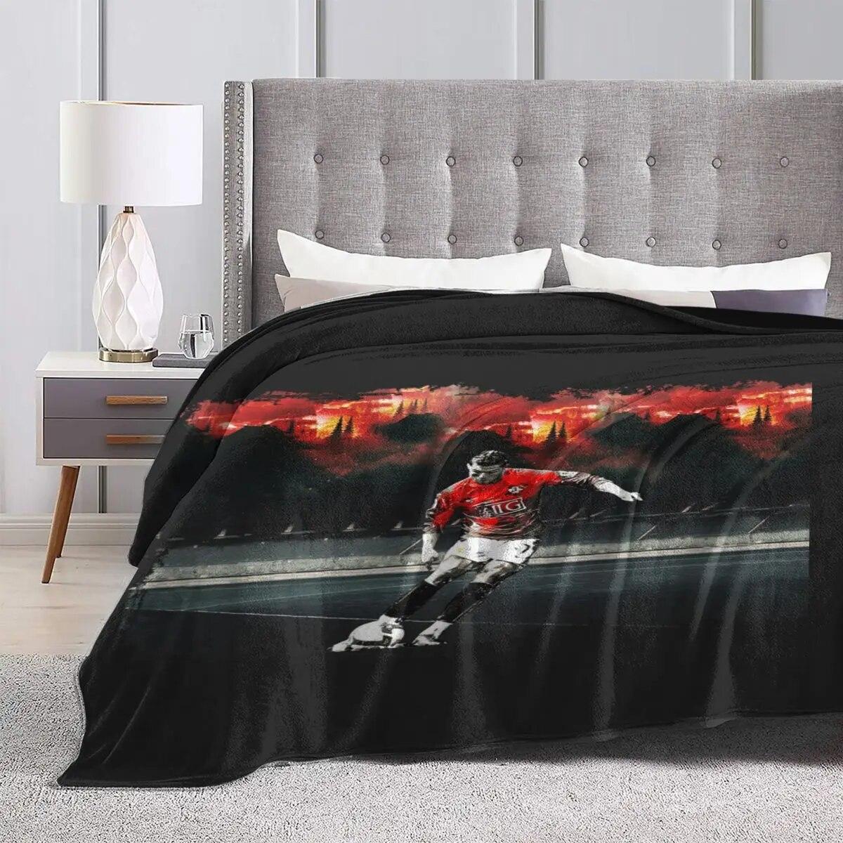 CR одеяло стрелять футболист самолет путешествия фланелевое одеяло супер теплый диван — фото 4
