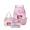 School Season Printed Student Schoolbag Backpack Shoulder Pencil Bag Three-Piece Set