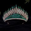 Luxury Zinc Zinc Alloy Princess Crown Sparkling Rhinestone Diadem Girls Party Headbands  Stage Performances