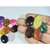 276Cts. Natural Onyx Agate Ring Size Oval Cabochon Loose Gemstone 15Pcs Lot A-649