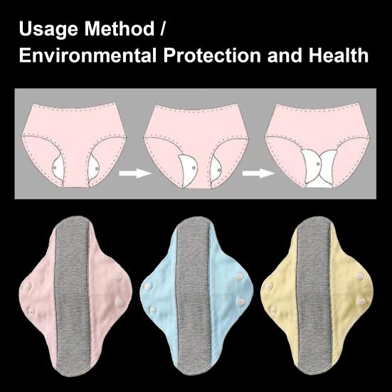 Wiederverwendbare auslaufsichere Inkontinenz-Einlagen mit Graphen-Aseptik-Technologie Wasserdichte waschbare Menstruationstücher für die Altenpflege