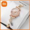 Xiaomi Fashion Women Round Dial Quartz Watch Adjustable Beaded Chain Bracelet Watches Relogio Feminino Girls Clock Gift (Without Box)