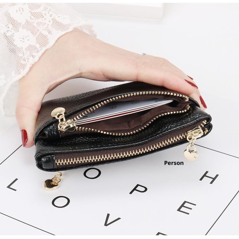 Women Mini Change Purses Leather Coin Purse Zipper Pouch Card Holder Wallet Kids Coin Pocket Wallets Key Chain Holder
