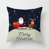 Merry Christmas Snowman Santa Claus Elk Print Pillowcase Xmas Decorativer Polyester Sofa Pillow Cover 45X45Cm Fundas De Cojin