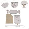 Kit para Fazer Bolsa de Couro PU DIY Conjunto de Crochê para Ombro