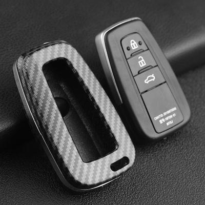 Toyota 8th Gen Camry Key Case, Prado Land Cruiser CHR Levin Car Carbon Fiber Texture Cover