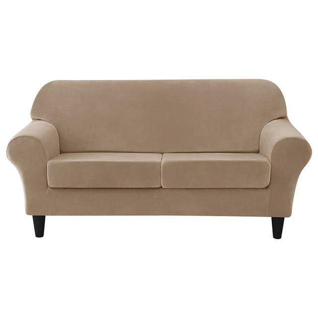 Soft Velvet European Sofa Cover With Seat Cushion Pad Covers For Living Space Home Spandex Fabric Stretch Armchair Couch Furniture Protector