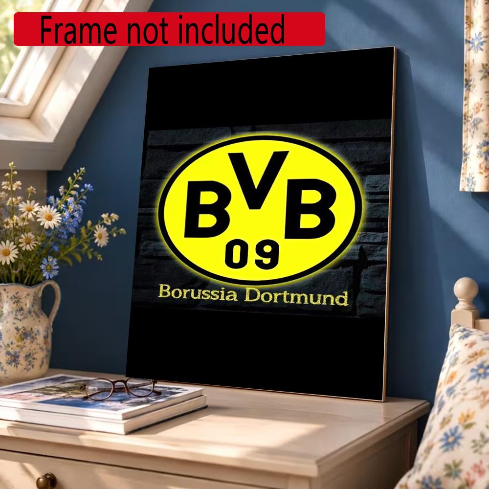 Borussia Dortmund 5D Diy Diamond Painting Round Diamond Diy Frameless Holiday Artwork Suitable For Home Office Wall Decoration