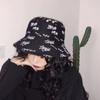 Hat female personality embroidered bucket hat sun hat female visor hat versatile hat male sunscreen basin hat