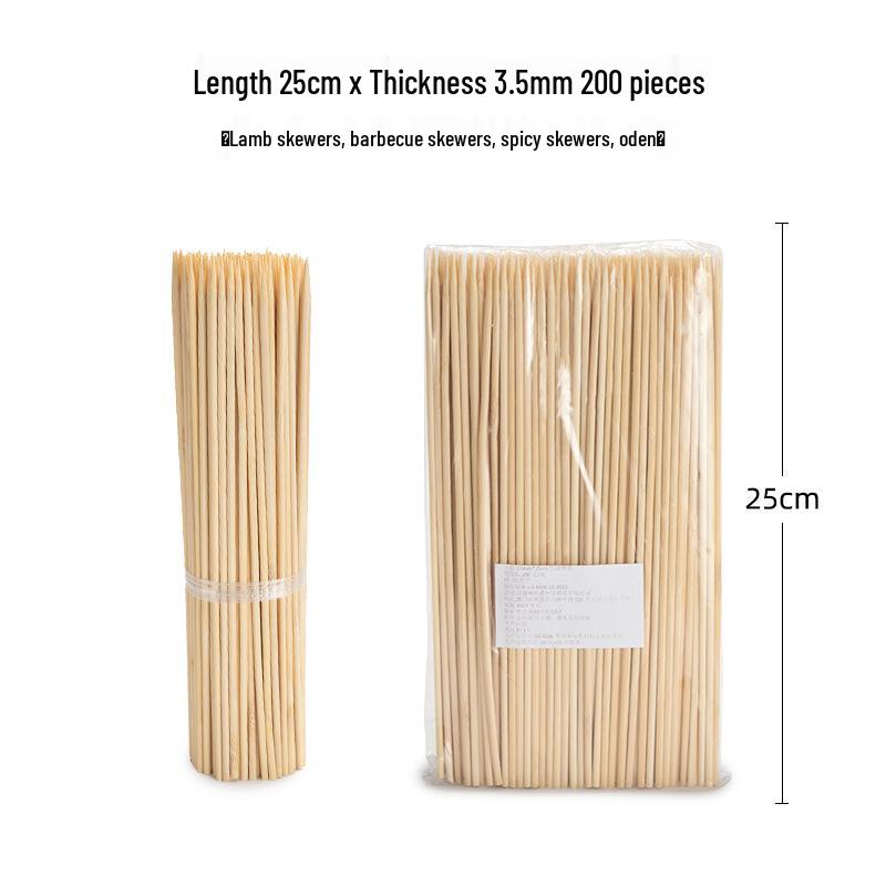 Disposable Bamboo Skewers for Meat, Kebab, Sausage, and Fried Skewers