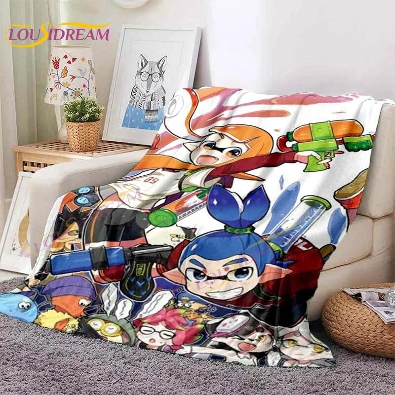 3D Cute Shooting Game Flannel Blanket Throw Blanket for Living Room Bedroom Bed Sofa Picnic Cover Blanket Kids Room Home Decor