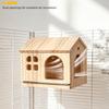 Pullable Bottom Parrot Breeding Box Solid Wood Avian Home Creative Bird Wooden House  Avian Shelter