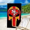 Vintage 49ers Football Quick-Dry Microfiber Beach Towel Super Soft & Absorbent for Bath, Beach, Travel Bath Time Accessory, Fan Gifts