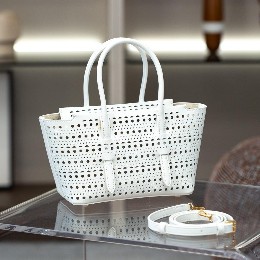 Neo 20th Anniversary Empty Tote Bag Edition Beach Style Casual Genuine Leather Womens Bag Large Capacity Handbag Single Handle Bag