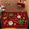 Christmas Loop Pile Non-slip Doormat: Wear-resistant, Cuttable, Ideal for Home Entrances