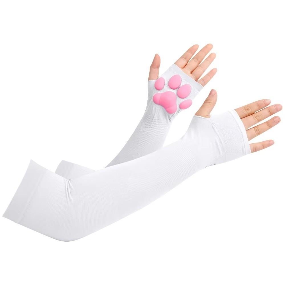Ice Silk 3D Cat Claw Sunscreen Sleeves Quick-drying Hand Protector  Outdoor Activities