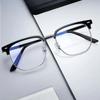 2PCS Light Frame Anti Blue Glasses Transparent Black Optical Glasses Women Men Square Eyewear Blocking eyeglasse