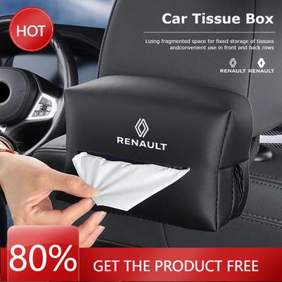 2026 Hot For Renault Hub Caps Car Tissue Box Sun Visor Seat Back Paper Towel Storage Bag For Renault Clio Kadjar Koleos QM6 Espa