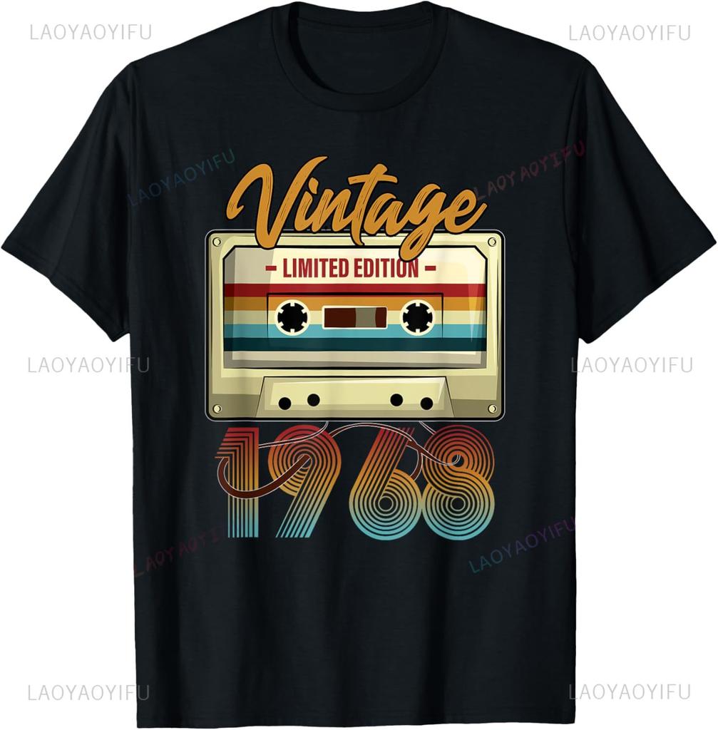 Vintage 1968 Limited Edition 57th Birthday Gifts 57 Year Old T-Shirt Graphic T Shirts Casual Mens Clothing Camiseta Hombre